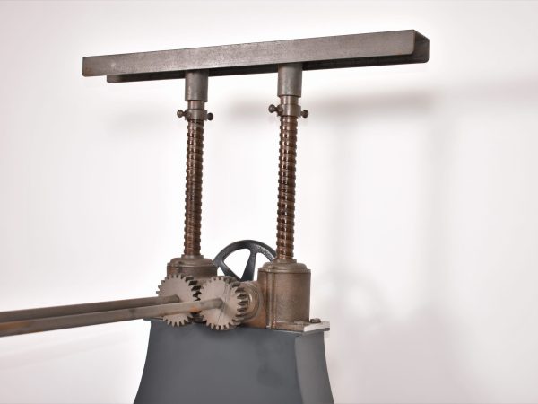 Industrial crank cast iron height adjustable dining table or desk frame