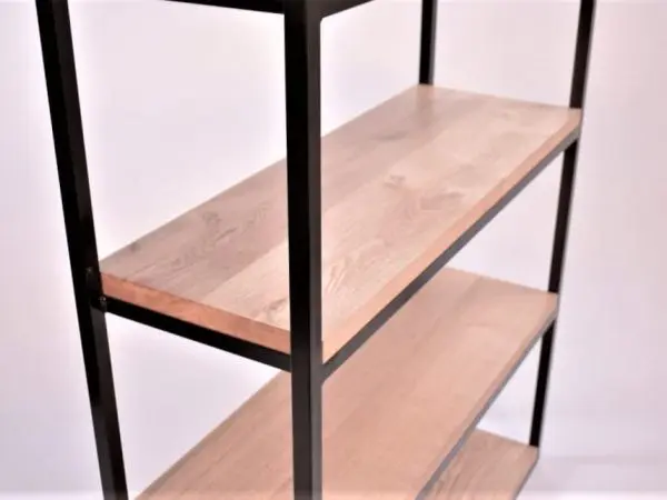 Industrial design Steel and Oak shelving unit