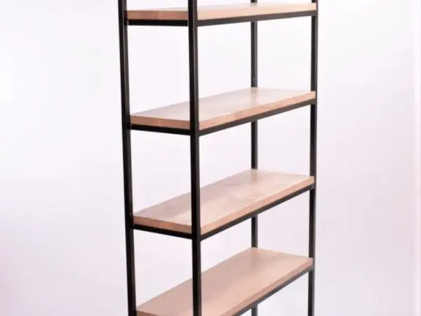 Industrial design Steel and Oak shelving unit