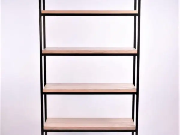 Industrial design Steel and Oak shelving unit