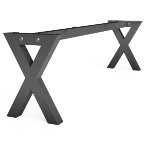 Aluminium X Shaped Outdoor Bench Legs With Top Support Bar - Image 1