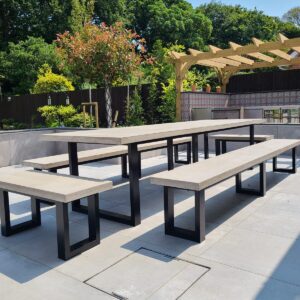 Aluminium XL Rectangle Shaped Outdoor Table Frame - Image 4