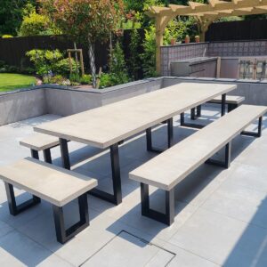 Aluminium XL Rectangle Shaped Outdoor Table Frame - Image 2