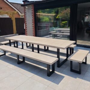 Aluminium XL Rectangle Shaped Outdoor Table Frame - Image 3