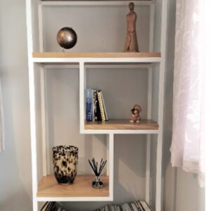 Industrial Asymmetrical Design Shelving Unit - Image 2