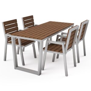 Trapezium Shaped Outdoor Dining Table - Image 2