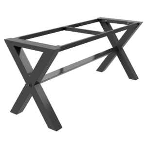 Aluminium X Shaped Outdoor Table Legs With Top Support Frame and Centre Bar - Image 1