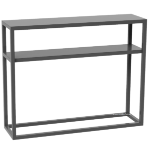 Cuboid Shaped Steel Console Table With Shelf - Image 1