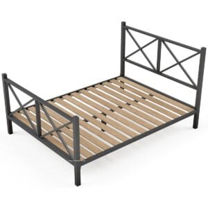 Newquay Steel Bed Frame With Cross Headboard - Image 5