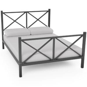 Newquay Steel Bed Frame With Cross Headboard - Image 4