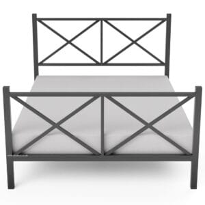 Newquay Steel Bed Frame With Cross Headboard - Image 3