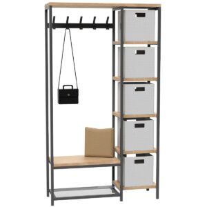 Open Hallway Unit Frame With Coat Rail And Side Frame For Shelves - Image 5