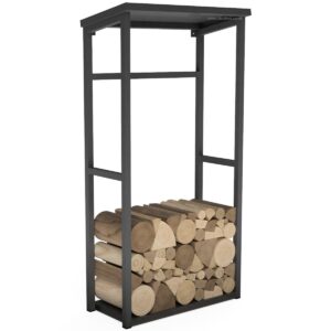 Outdoor Aluminium Tall Log Store With Roof - Image 3