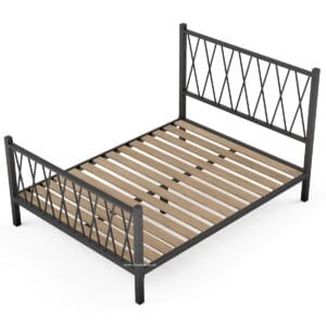 Padstow Steel Bed Frame With Spindle Headboard - Image 3