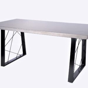 Pair Of Trapezium Shaped Dining Table Or Desk Legs With Inner Bars - Image 3