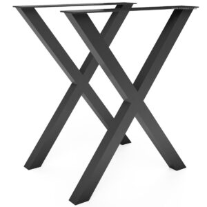 Pair Of X Shaped Aluminium Outdoor Table Legs - Image 1