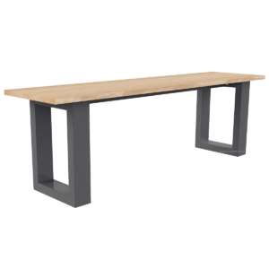 Rectangle Shaped Steel Bench Legs With Top Support Bar - Image 2