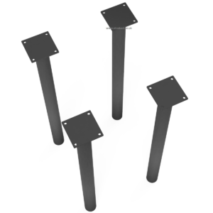 Set Of 4 Round Dining Table Or Desk Legs - Image 3