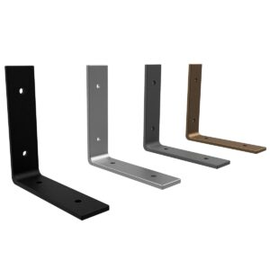 Single Industrial Design L Shape Steel Shelf Brackets - Image 1