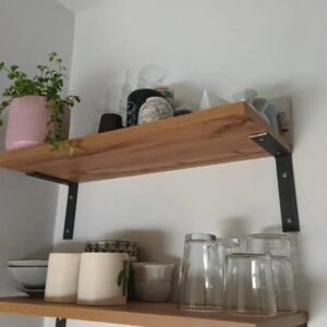 Single Industrial Design L Shape Steel Shelf Brackets - Image 3