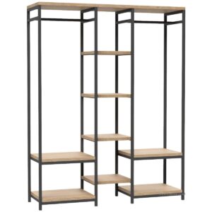 Steel Storage Unit Frames With Coat Rails & Brackets For Shelves In The Middle - Image 4