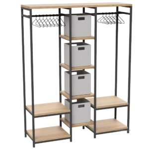 Steel Storage Unit Frames With Coat Rails & Brackets For Shelves In The Middle - Image 5