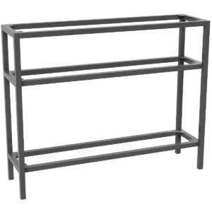 Three-Tiered Steel Console Table Frame - Image 1