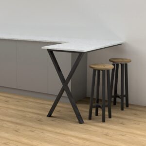 X Shaped Breakfast Bar Leg With Top Support Frame - Image 2