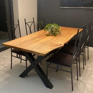 X Shaped Steel Table Frame With Centre Bar And Top Support Frame - Image 2