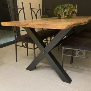 X Shaped Steel Table Frame With Centre Bar And Top Support Frame - Image 3