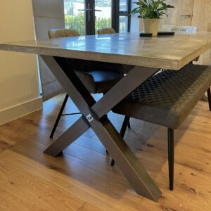 X Shaped Steel Table Frame With Centre Bar And Top Support Frame - Image 9