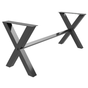 X Shaped Steel Table Legs With Centre Bar - Image 1