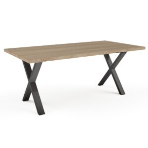 X Shaped Table Legs With Top Support Bar - Image 2