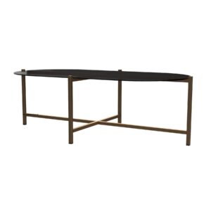 Sandringham Steel & Glass Oval Coffee Table - Image 2