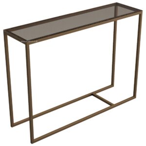 Balmoral Steel & Glass Cuboid Console Table - Image 3