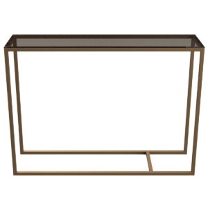 Balmoral Steel & Glass Cuboid Console Table - Image 2