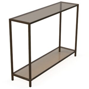 Westminster Steel & Glass Console Table with Glass Shelf - Image 3