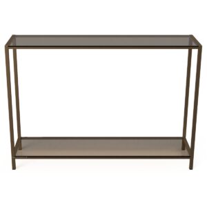 Westminster Steel & Glass Console Table with Glass Shelf - Image 2