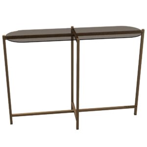 Sandringham Steel & Glass Oval Console Table - Image 2