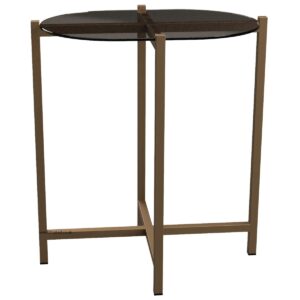 Sandringham Steel & Glass Oval Side Table - Image 2