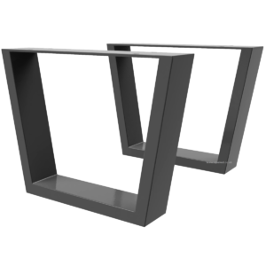 Pair Of Reversed Trapezium Shaped Coffee Table Legs - Image 1