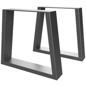 Pair Of Trapezium Shaped Coffee Or Side Table Legs - Image 1