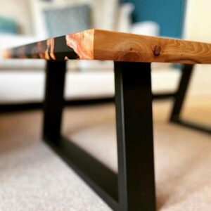 Pair Of Trapezium Shaped Coffee Or Side Table Legs - Image 3