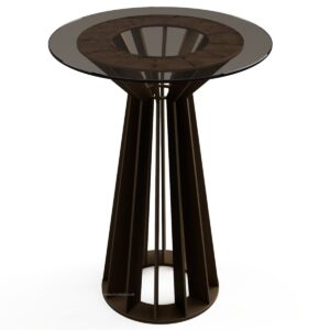 Soho Steel & Glass Side Table - Image 2